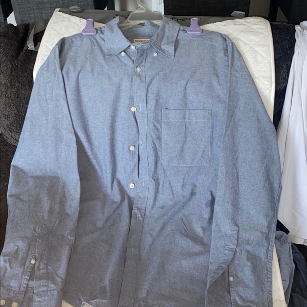 Powder Blue Casual Button Down